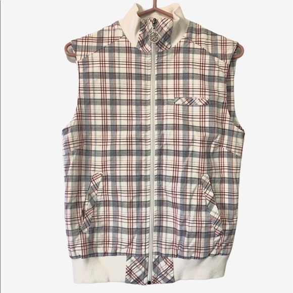 Lela Designs Jackets & Blazers - LELA Designs Organic Cotton Plaid Vest, M
